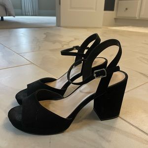 Bar III black suede shoes. Dress up or wear casual.